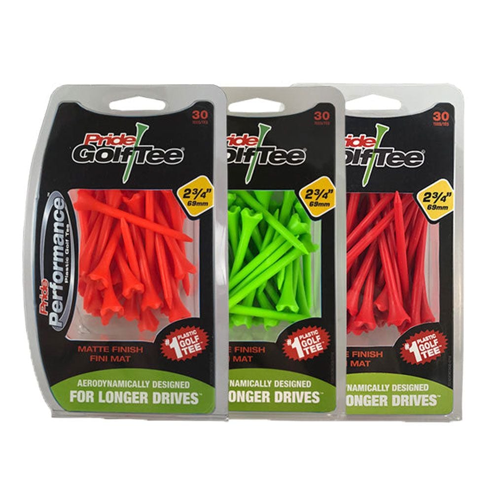Performance Plastic Golf Tee, 3-1/4-in, 30-pk, Citrus Matte Assorted Colours F5L8 - product image 1