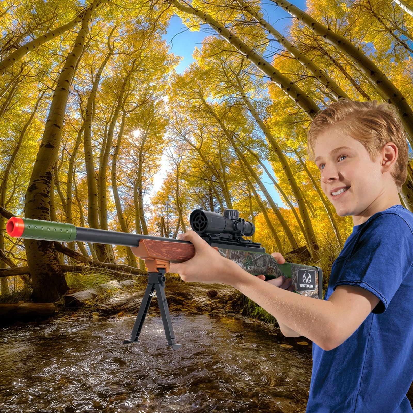 Green Hunting Rifle Toy with Built-in Scope G1X2 - product image 7