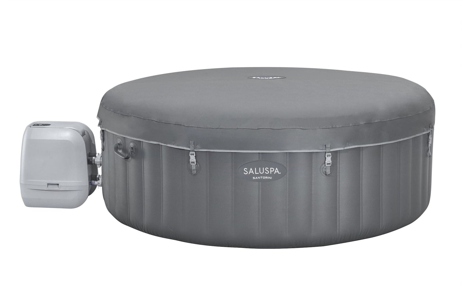 Spa Santorini Grey 7-Person Luxe HydroJet Pro Round Smart Spa, 85-in x 31.5-in P7N0 - product image 2