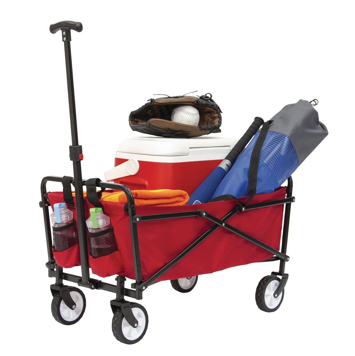 Outdoor Collapsible Folding Utility Wagon with Cup Holders, 150-lb Capacity T6G8 - product image 4