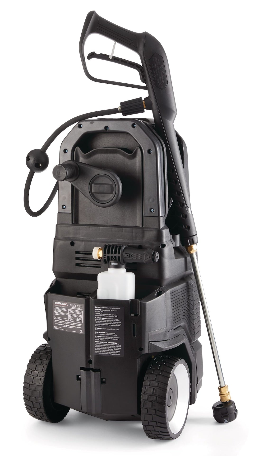 Platinum 2100 PSI 1.5 GPM Corded Cold Water Wheeled Brushed Electric Pressure Washer with Foam Blaster A2I0 - product image 8