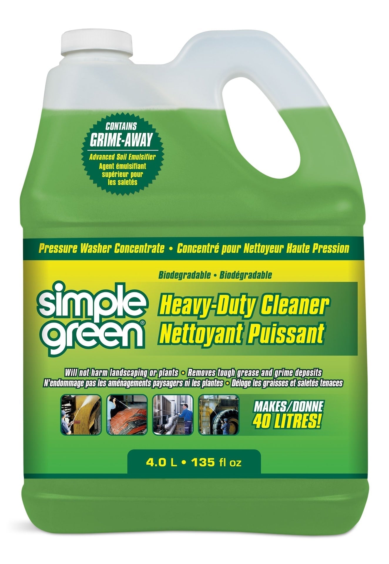 Green Heavy-Duty Concentrate Pressure Washer Detergent, 4L Y7N8 - product image 1