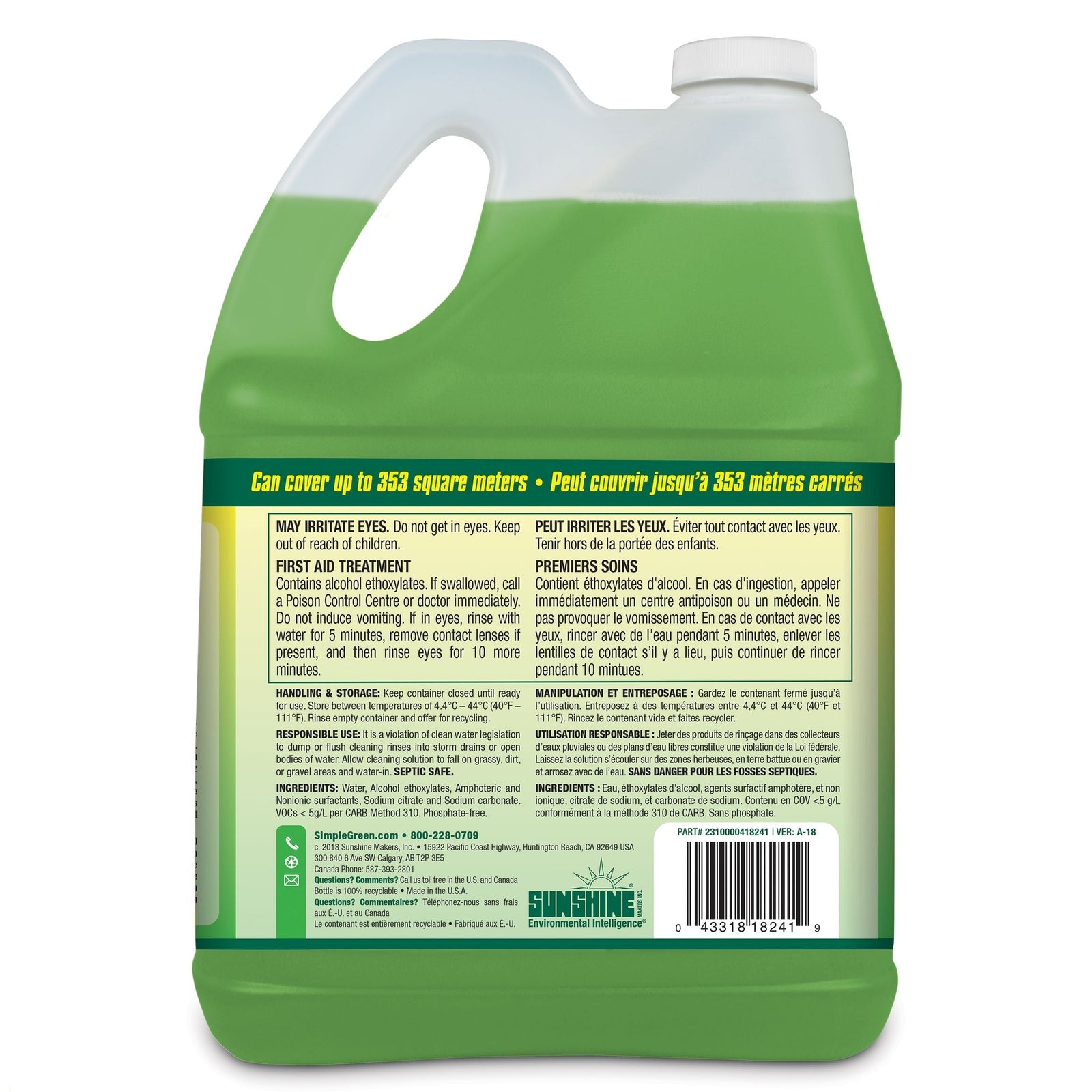 Green Heavy-Duty Concentrate Pressure Washer Detergent, 4L Y7N8 - product image 6