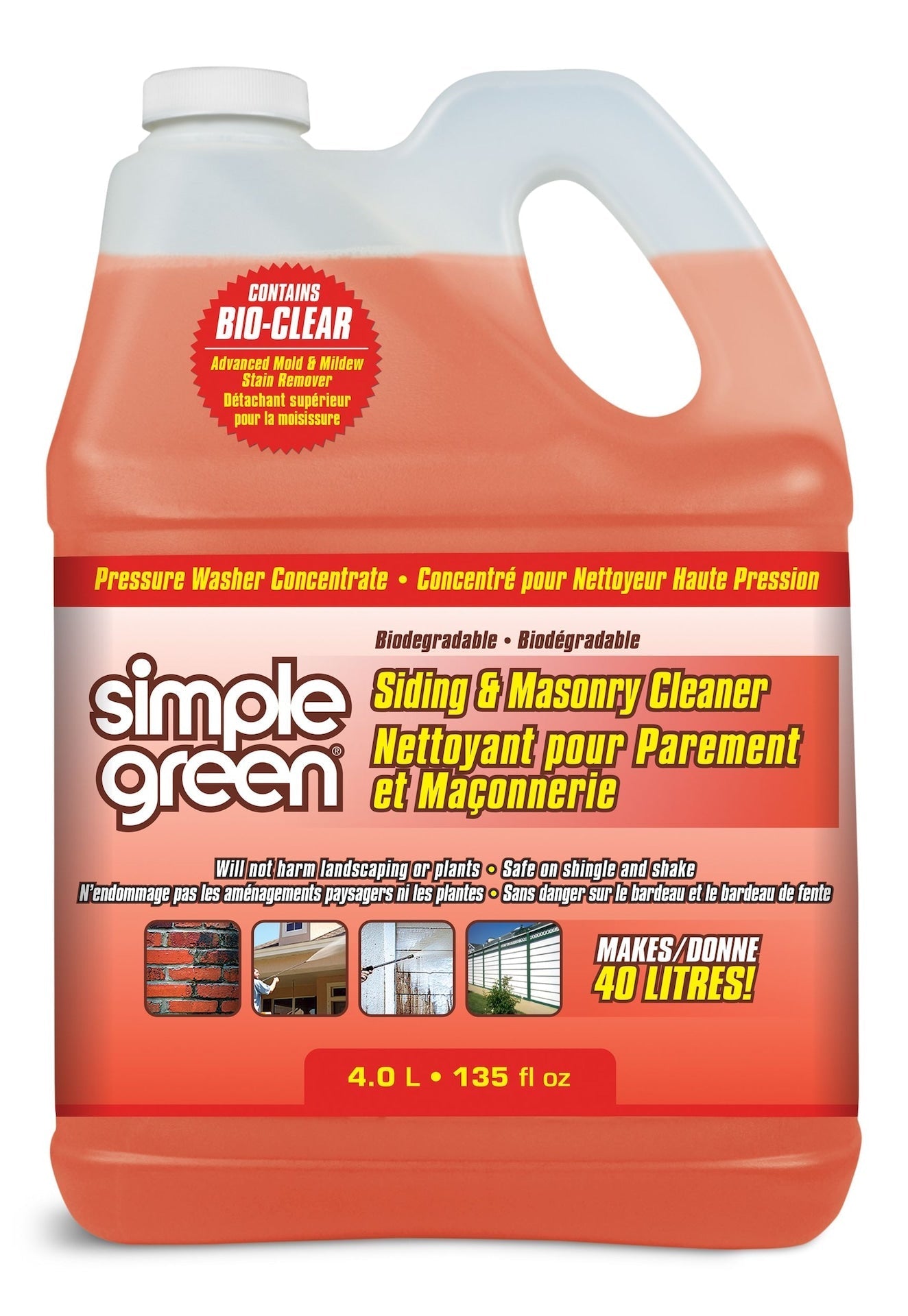 Green Siding & Masonry Pressure Washer Detergent, 4L G5V7 - product image 1