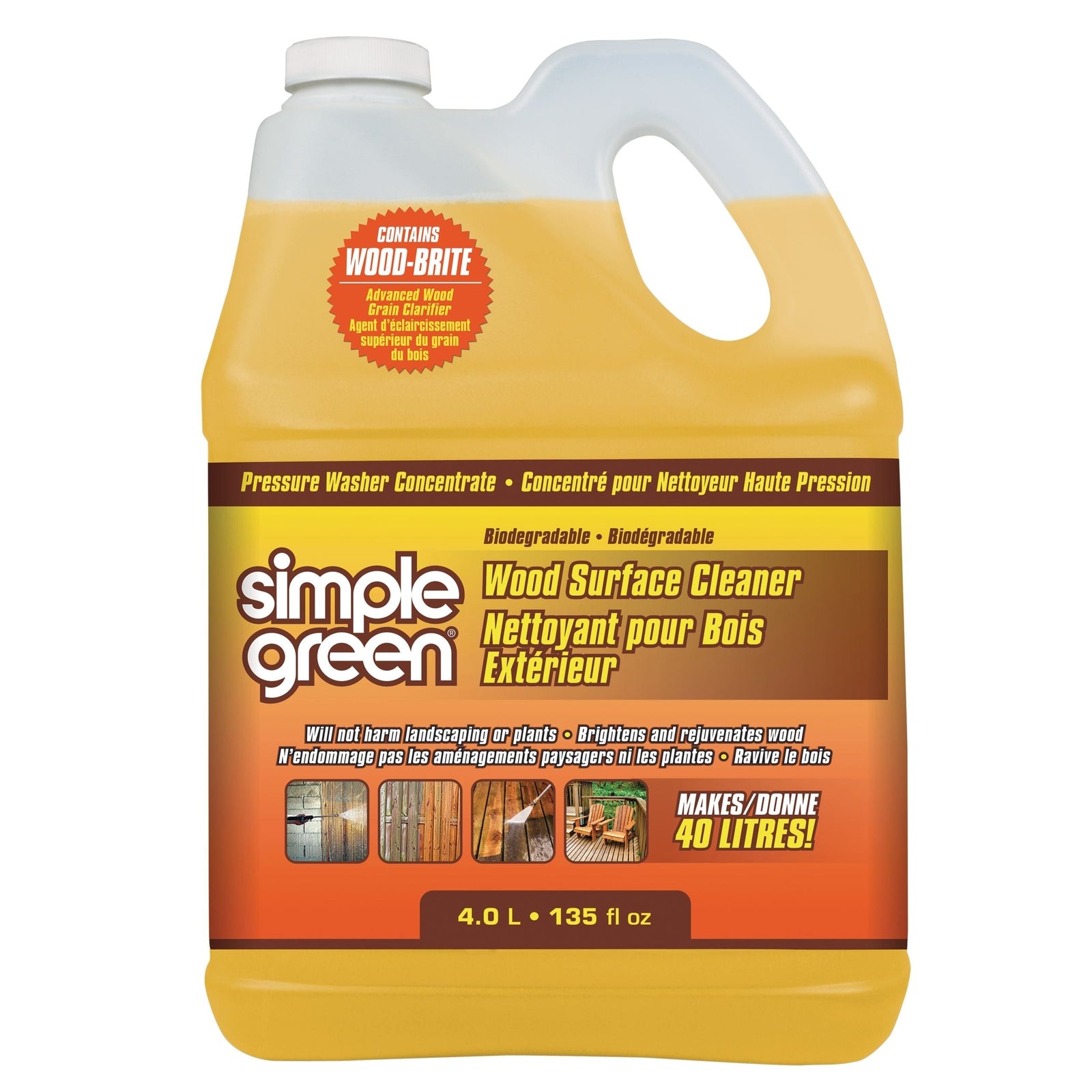 Green Wood Surface Concentrate Pressure Washer Detergent, 4L F0S2 - product image 3