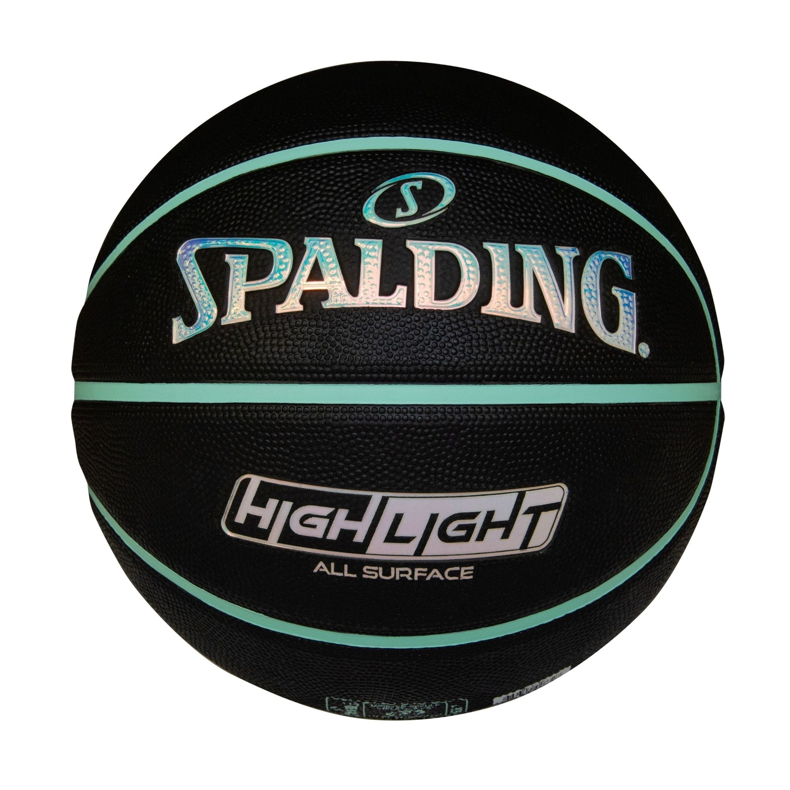 Highlight Foil Basketball, Black/Mint, Size 7 G1A6 - product image 2