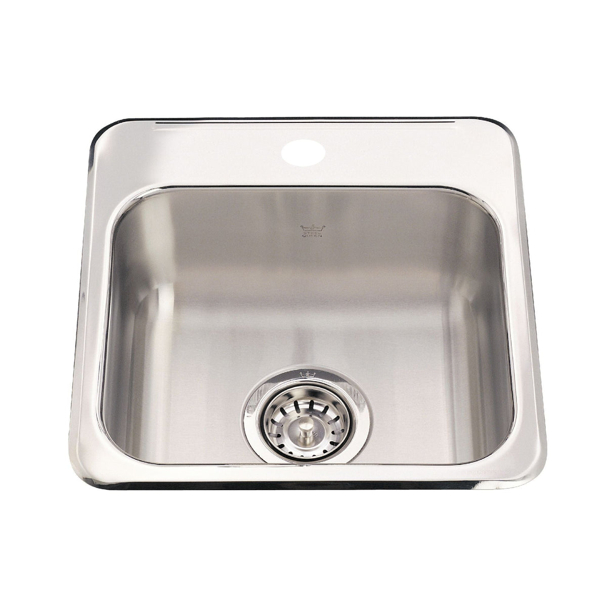 Steel Queen Drop-In 1-Hole Stainless Steel Sink, 15x15-in V7S2 - product image 1