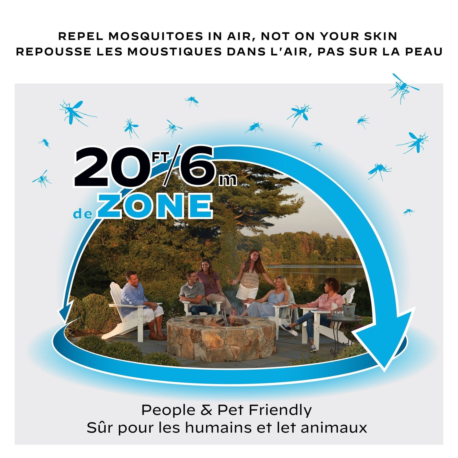E-ZoneGuard Patio Rechargeable Mosquito Repeller with 12-Hr Refill and 5.5-Hr Battery, Royal Blue J0Q2 - product image 4