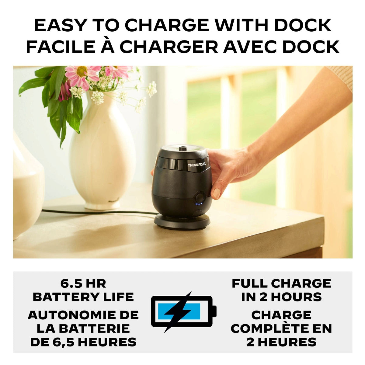 E-ZoneGuard Patio+ Rechargeable Mosquito Repeller with 36-Hr Refill and 6.5-Hr Battery H1Q7 - product image 5