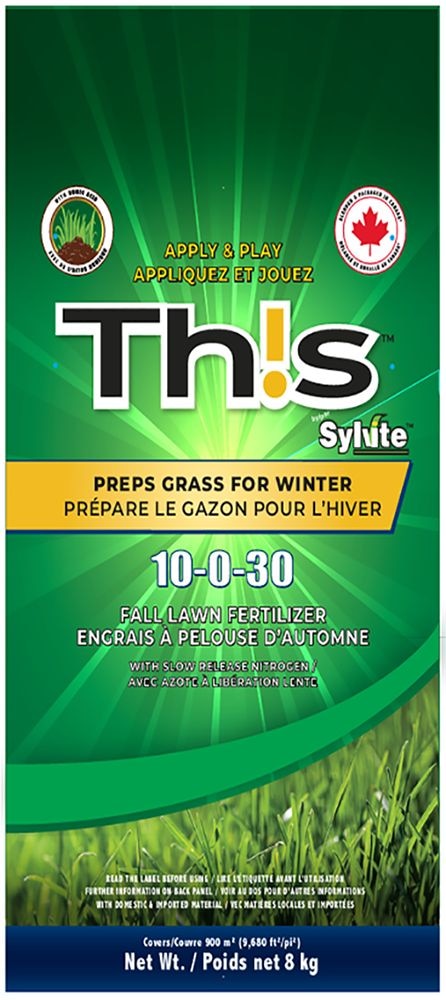 !S 10-0-30 Fall Lawn Fertilizer, 8-kg J4F7 - product image 2