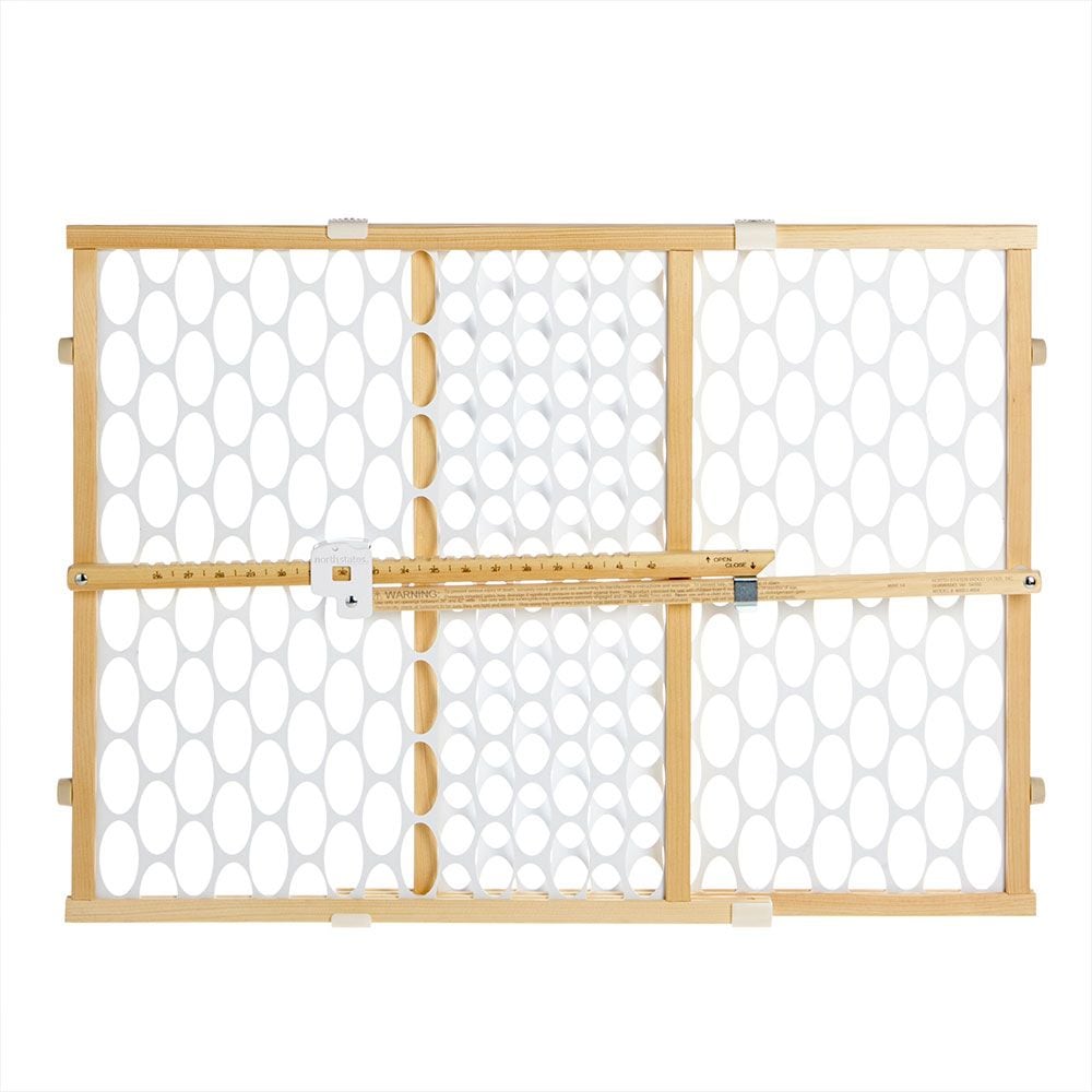 Quick Fit Oval Mesh Wooden Baby Safety Gate U7A6 - product image 1