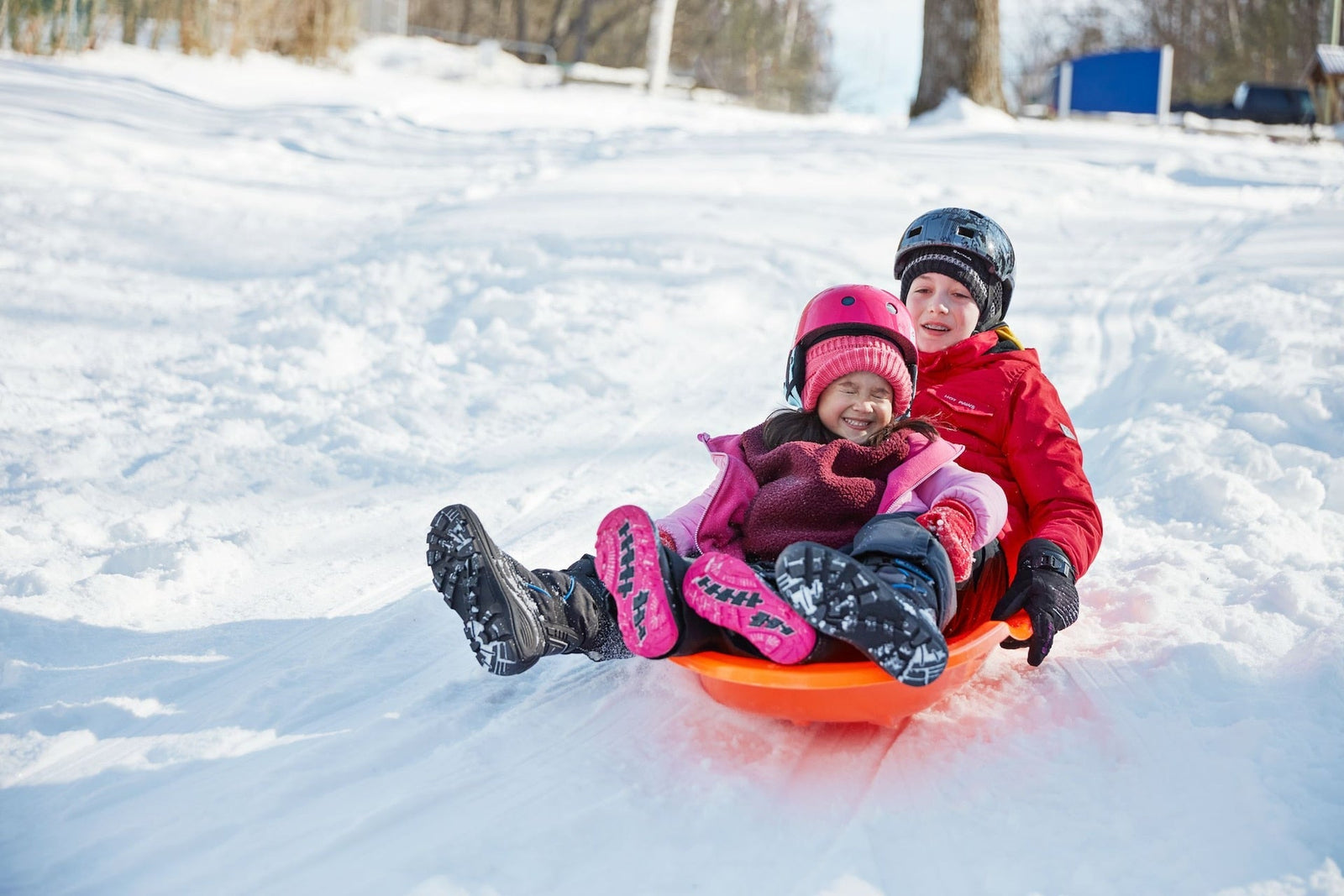 Kids' 2-Person Lightweight Plastic Winter Snow Sled Toboggan A9U5 - product image 6