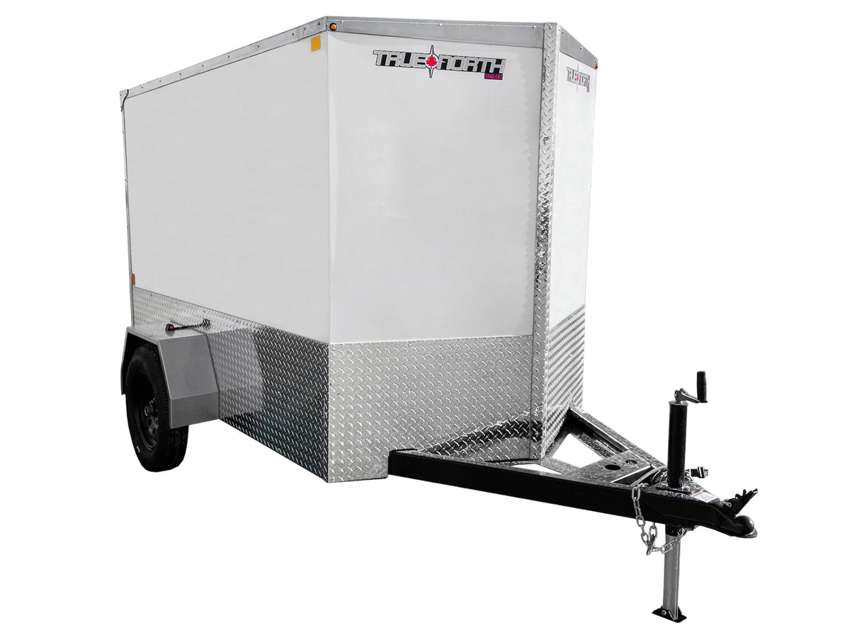 5 x 8-ft Enclosed Trailer with Ramp Door, White X5E1 - product image 1
