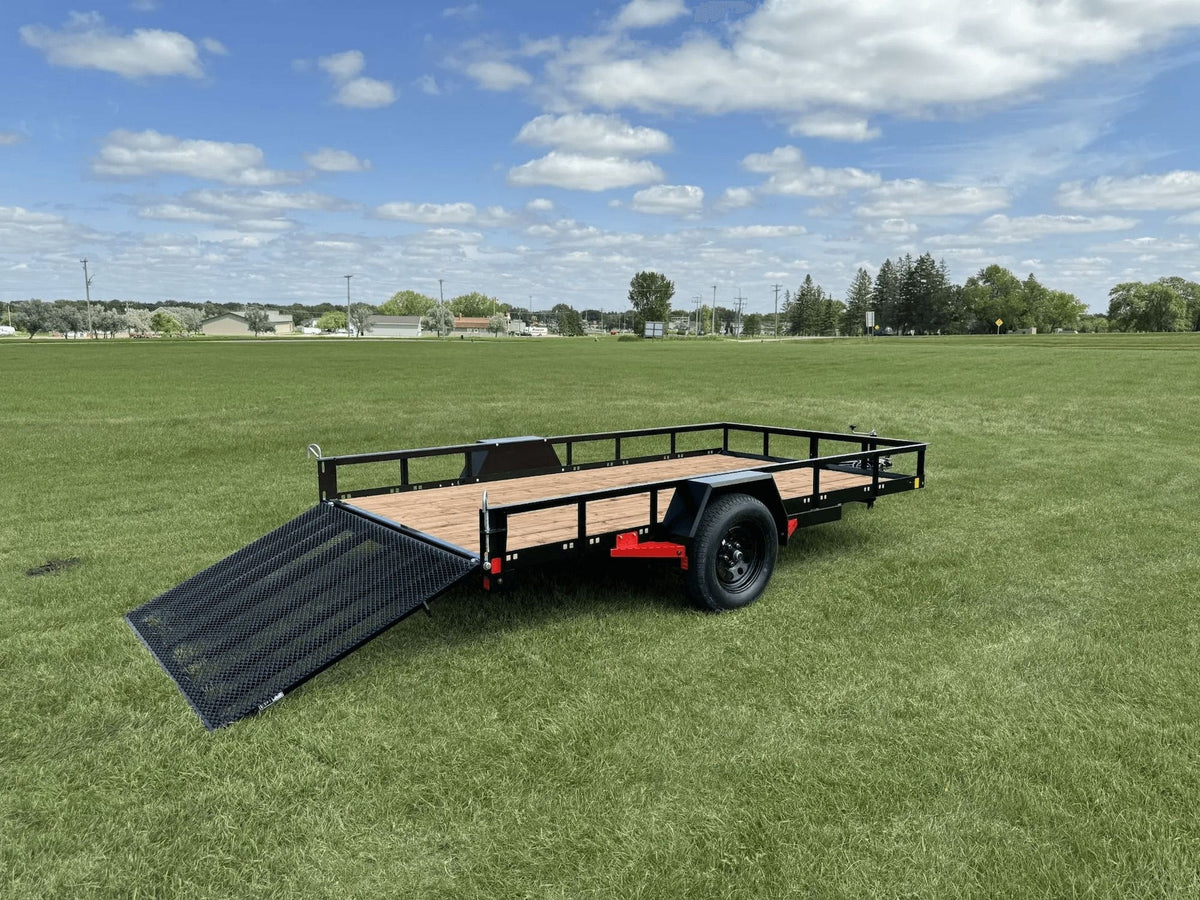 77-in x 12-ft Utility Trailer With Gate, Black Y8F5 - product image 5