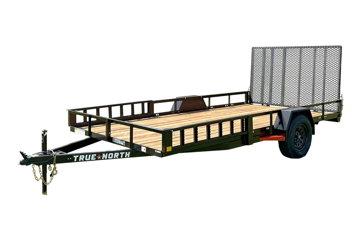 83-in x 14-ft Utility Trailer With Gate & Side ATV Ramps, Black R0G9 - product image 1