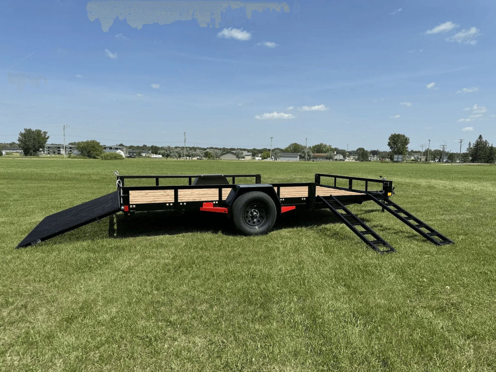 83-in x 14-ft Utility Trailer With Gate & Side ATV Ramps, Black R0G9 - product image 6