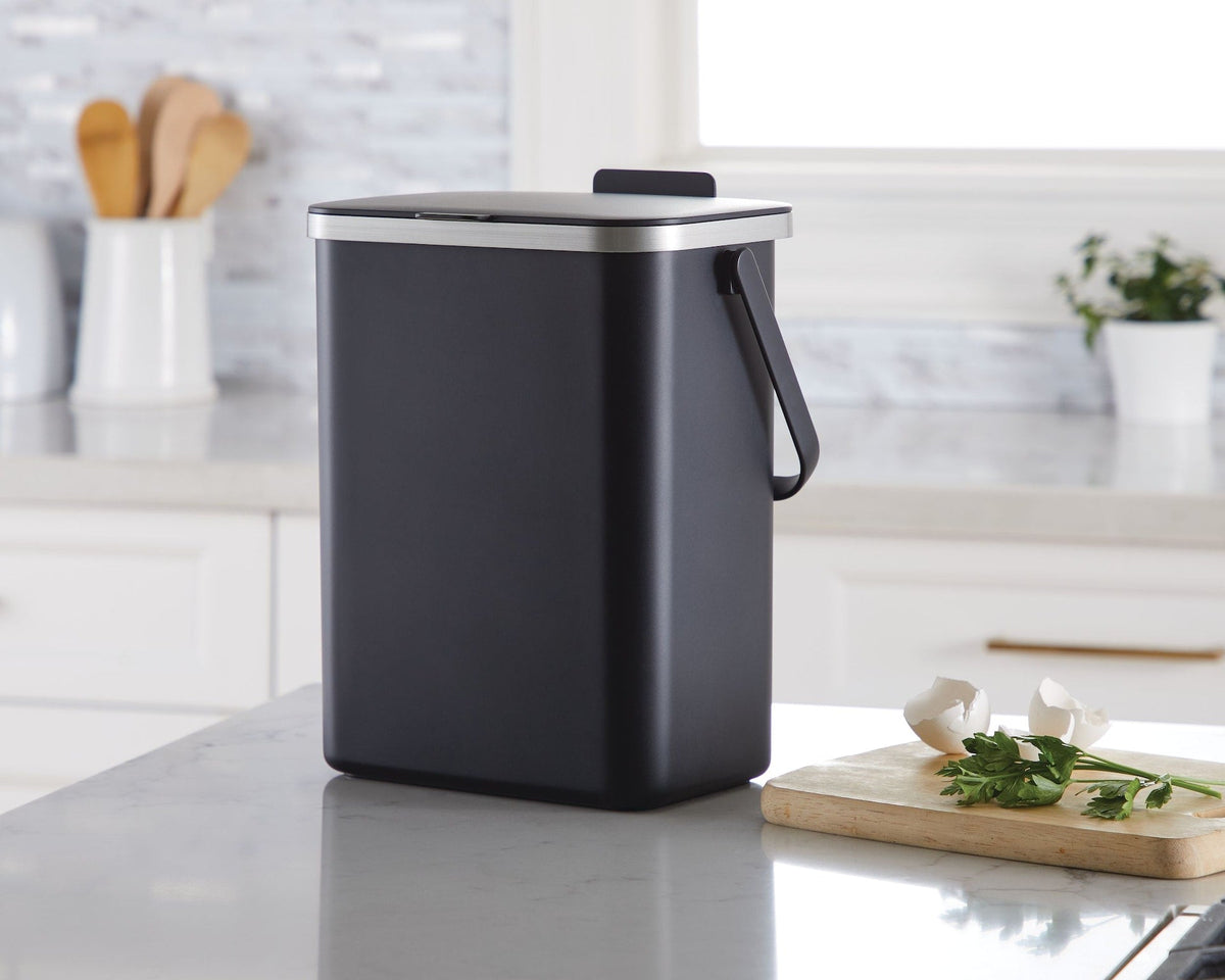 Type A Food Waste/Compost Caddy Bin, Black, 10-L B2D6 - product image 4