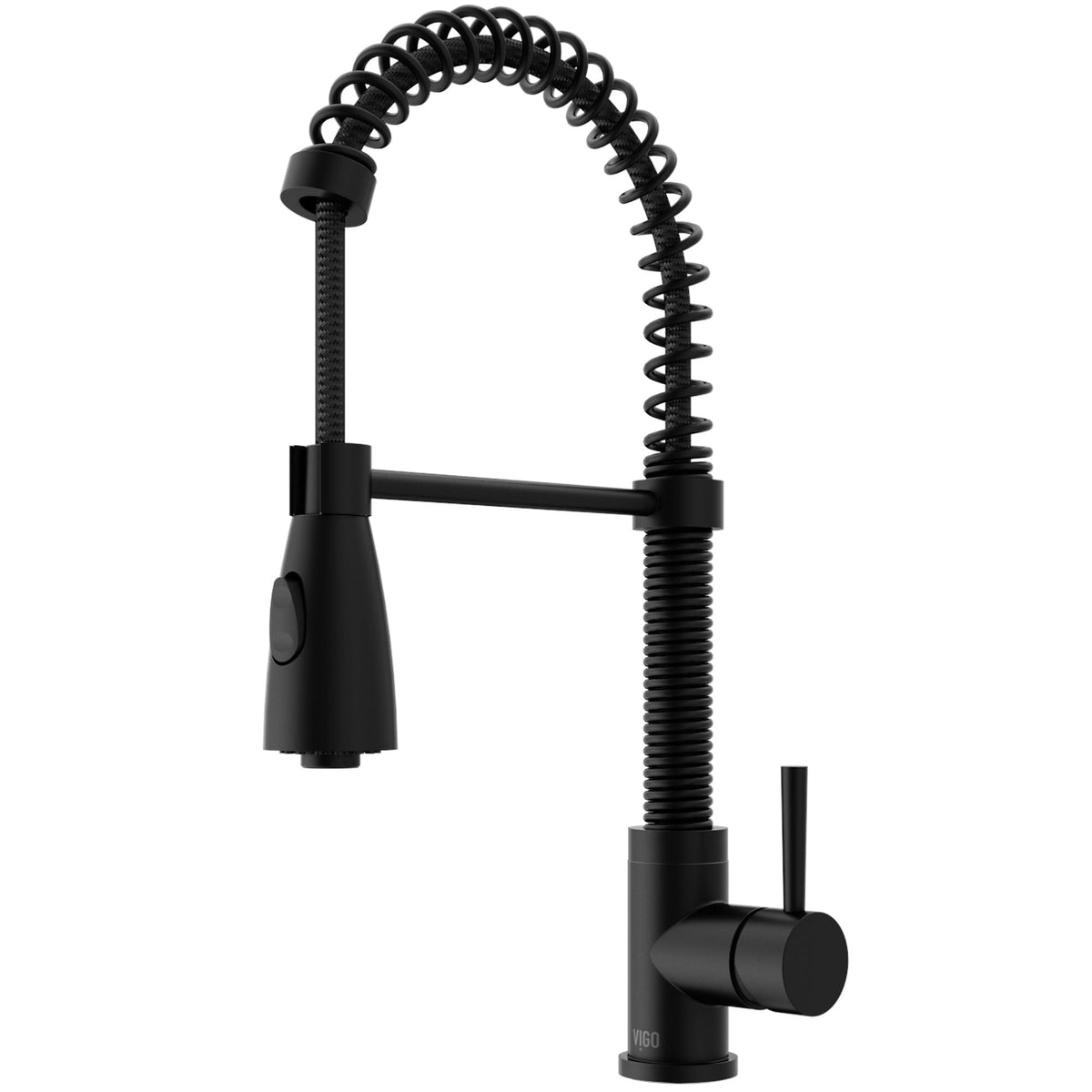 Brant Single Handle Pull Down Sprayer Kitchen Faucet, Matte Black L3Q3 - product image 1