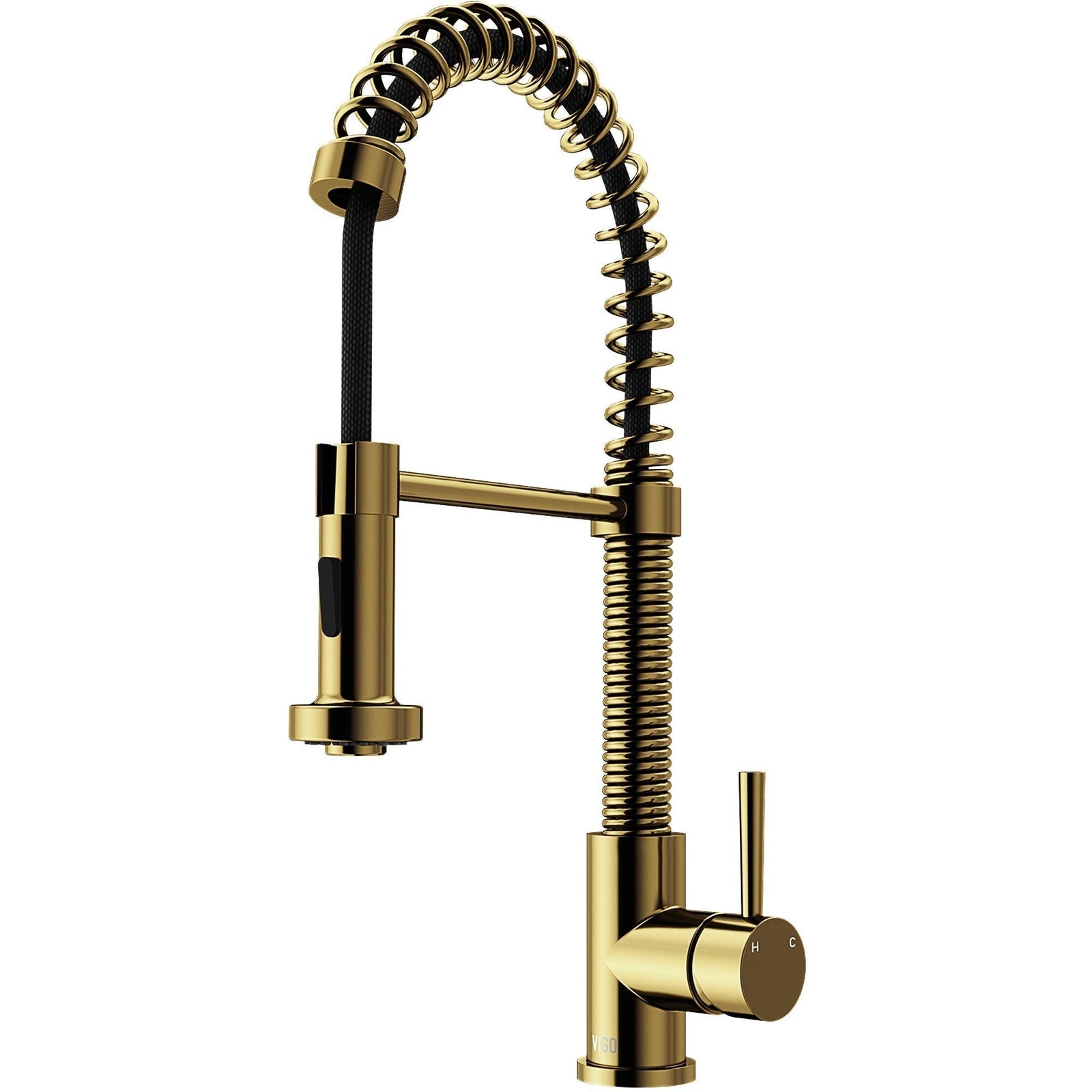 Edison Single Handle Pull Down Sprayer Kitchen Faucet, Matte Gold U8H5 - product image 2