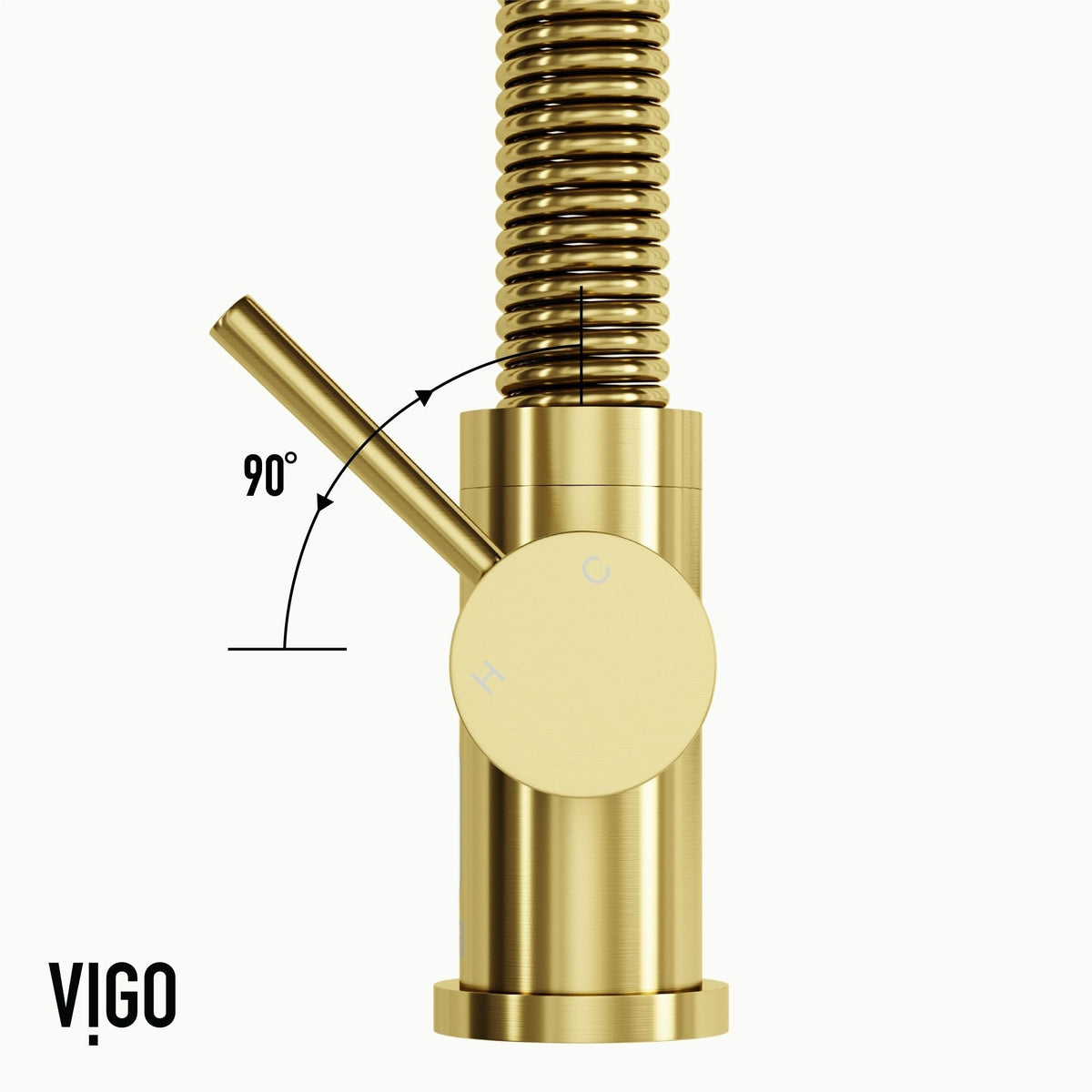 Edison Single Handle Pull Down Sprayer Kitchen Faucet, Matte Gold U8H5 - product image 6