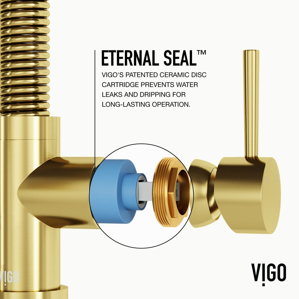 Edison Single Handle Pull Down Sprayer Kitchen Faucet, Matte Gold U8H5 - product image 7