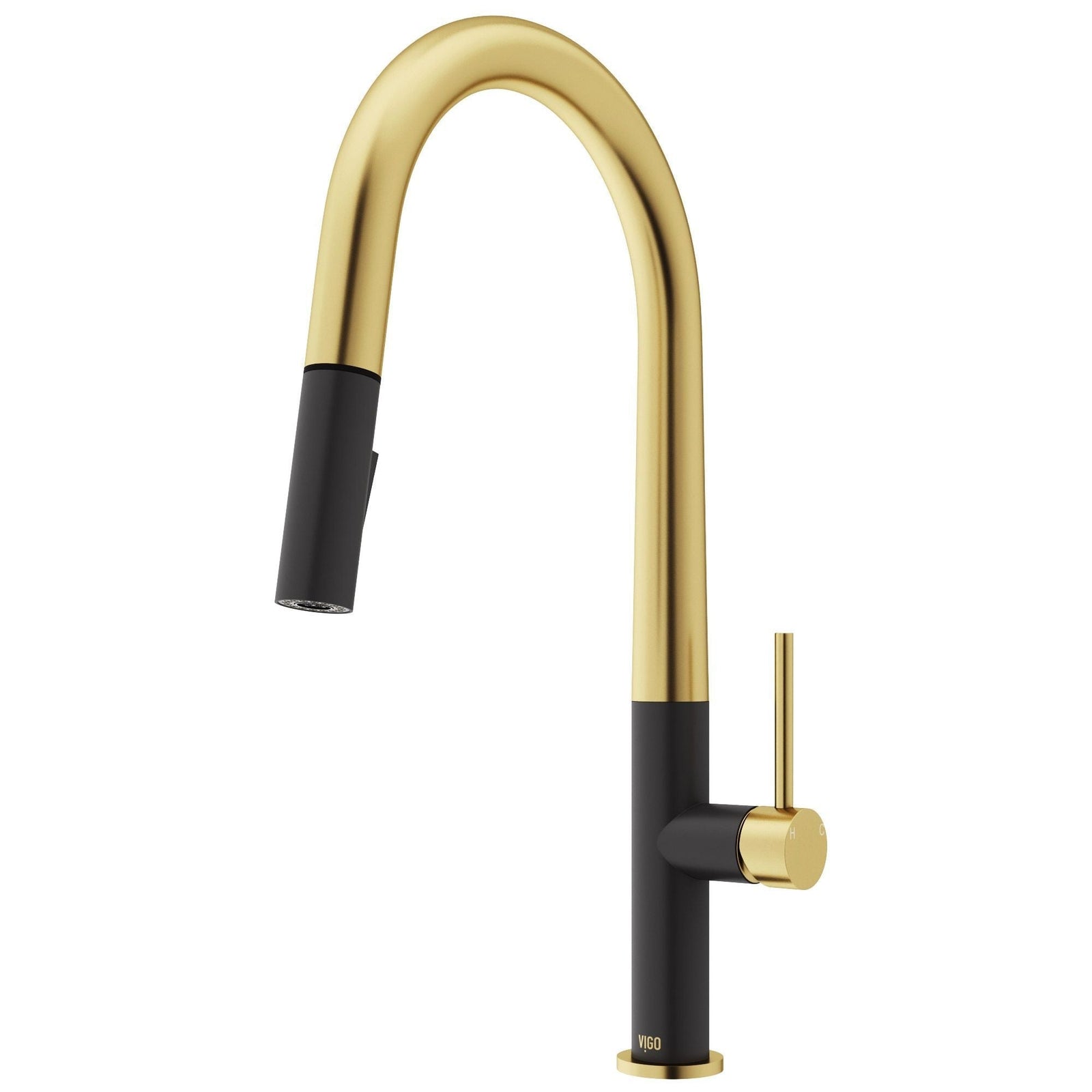 Greenwich 18-in Single-Handle Black/Gold Kitchen Faucet F2X4 - product image 1
