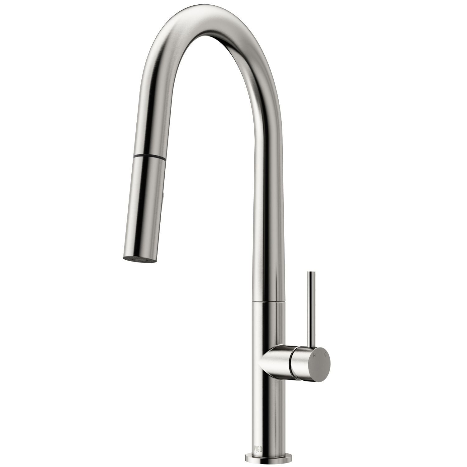 Greenwich Single Handle Pull Down Sprayer Kitchen Faucet with Deck Plate, Stainless Steel Q5J8 - product image 1