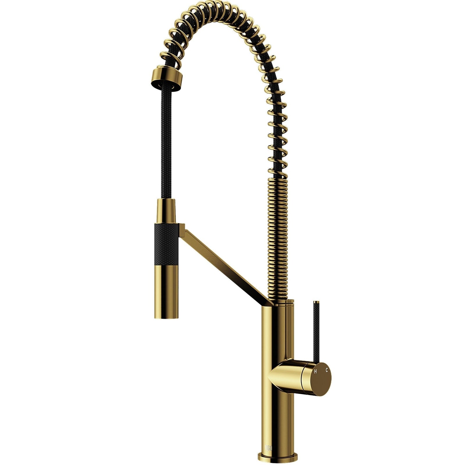 Livingston Single Handle Magnetic Pull Down Sprayer Kitchen Faucet with cFiber, Matte Gold T0V9 - product image 1
