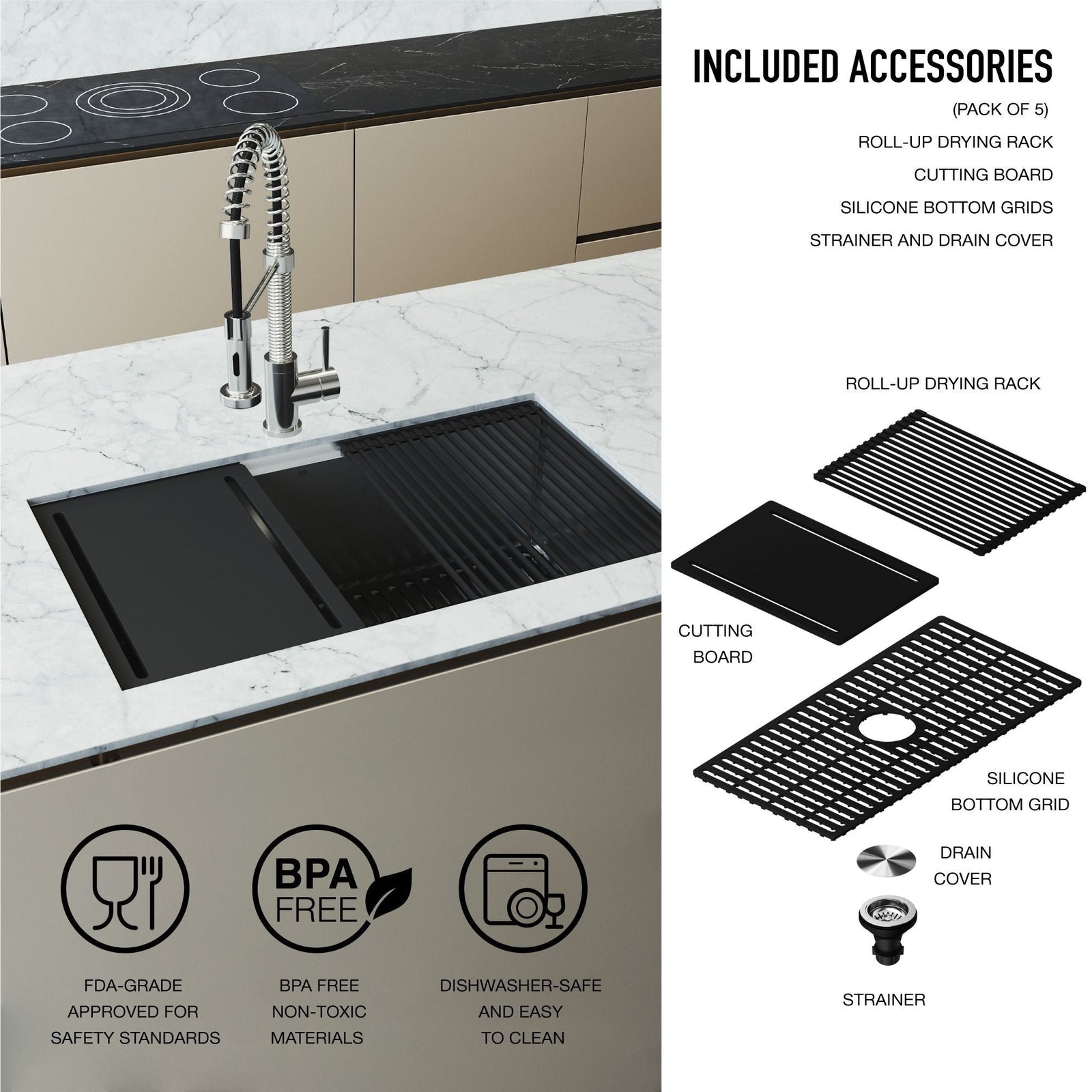 Mercer 33-in Stainless Steel Undermount Kitchen Sink Z0U8 - product image 6
