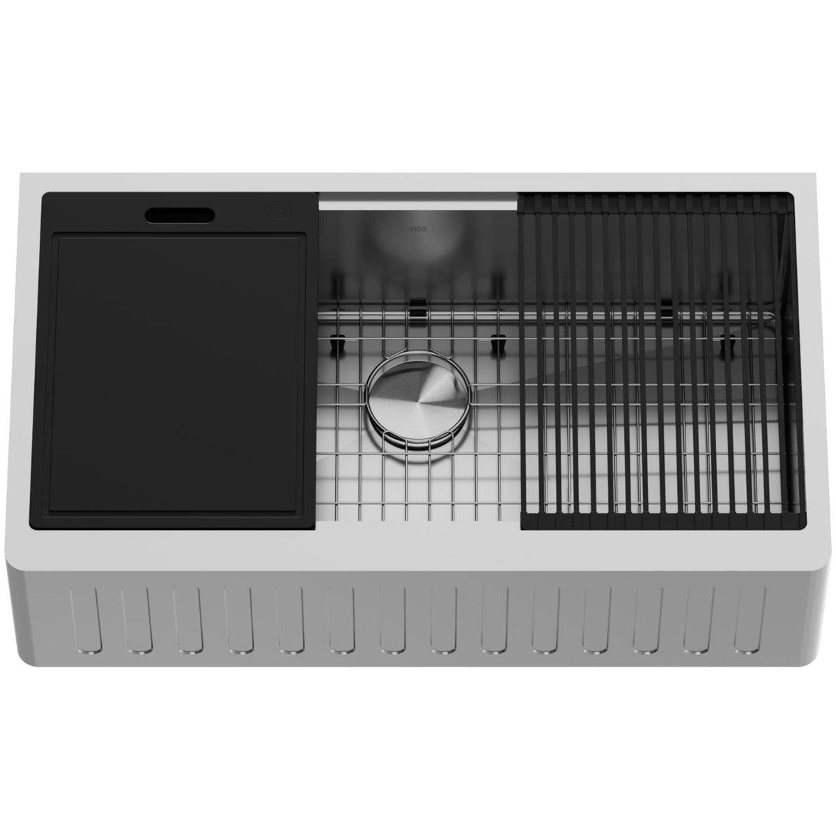 Oxford Single Farmhouse Kitchen Sink, 36-in x 21-in T2J2 - product image 1