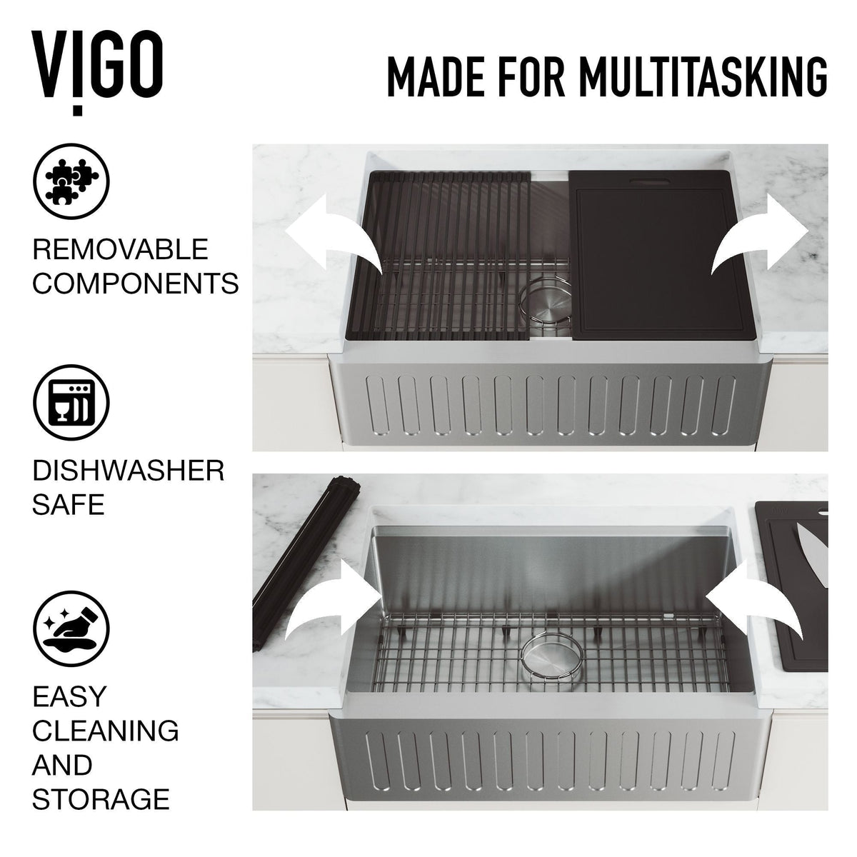 Oxford Single Farmhouse Kitchen Sink, 36-in x 21-in T2J2 - product image 6