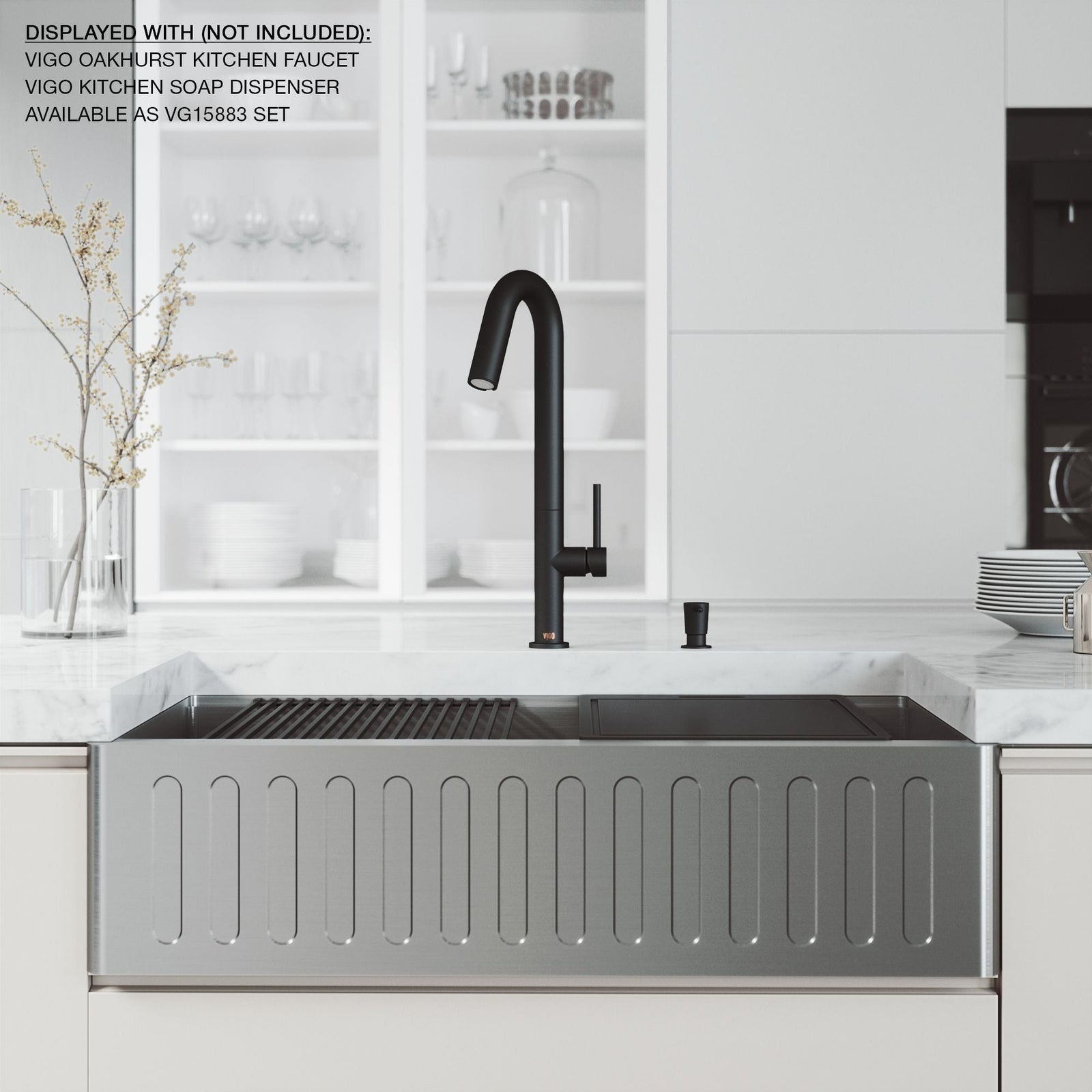 Oxford Single Farmhouse Kitchen Sink, 36-in x 21-in T2J2 - product image 8