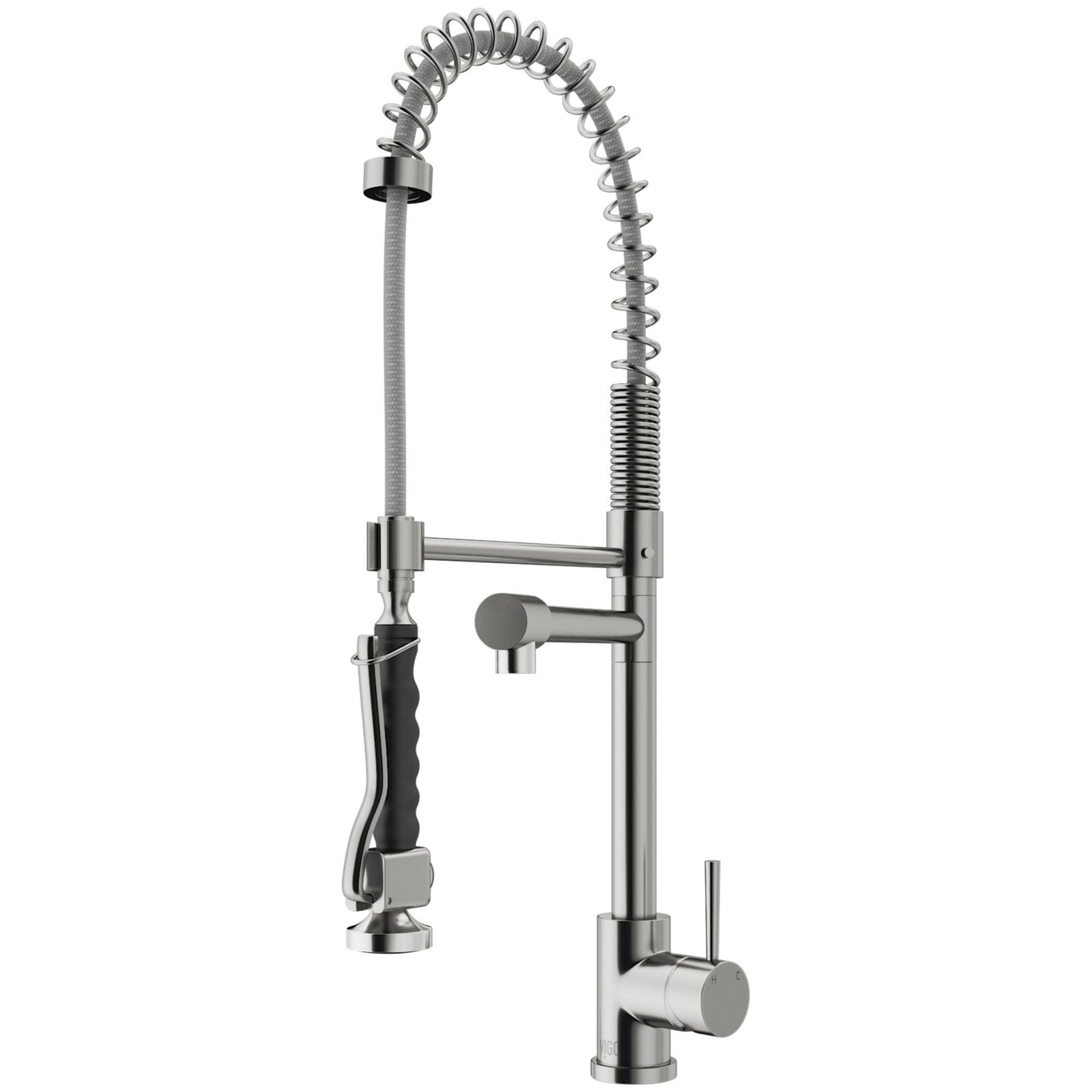 Zurich Single Handle Pull Down Spray Kitchen Faucet, Stainless Steel E6H6 - product image 1