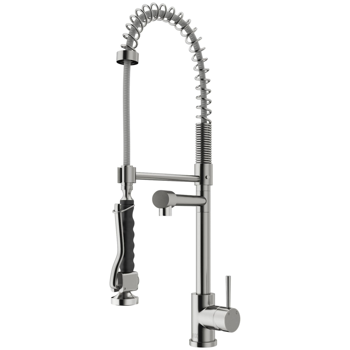 Zurich Single Handle Pull Down Spray Kitchen Faucet, Stainless Steel E6H6 - product image 2