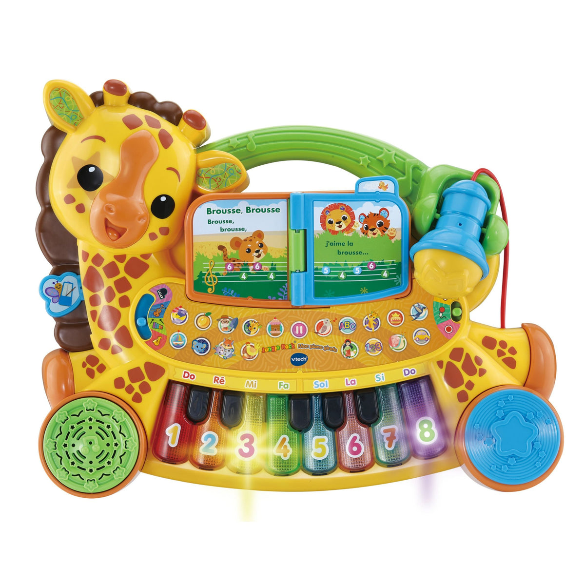Zoo Jamz Giraffe Piano (French Version), Battery Operated, Microphone included I1D5 - product image 1
