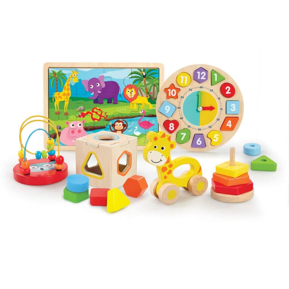 6-in-1 Wooden Game/Toy Gift Set for Ages 3+ Z5P9 - product image 2