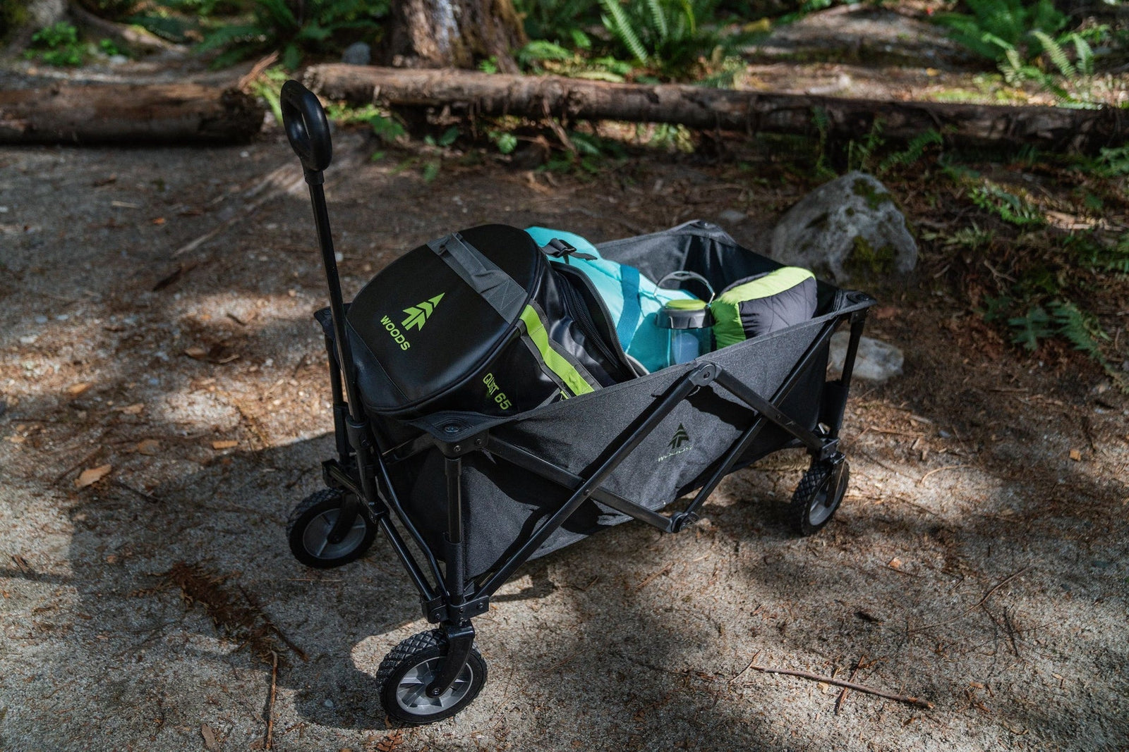 Outdoor Collapsible Folding Utility Standard Wagon & Carry Bag, 150 lb Capacity, Black Z2Z4 - product image 4