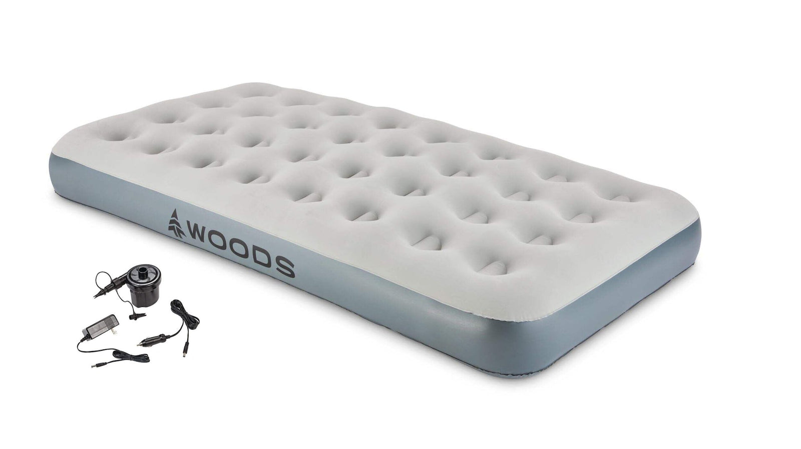 Twin Single-High Inflatable Air Mattress/Airbed, 2-in-1 Pump For AC/Car Outlet, Beige G5R4 - product image 1