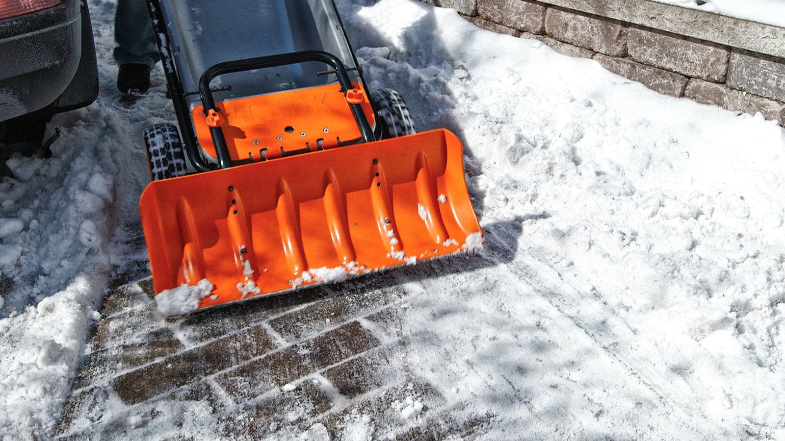 Snow Plow Attachment for Aerocart, features Galvanized Steel Wear Strip D8Z3 - product image 3