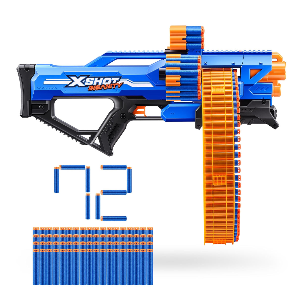 Insanity S1 Mad Mega Barrel Dart Blaster, 72-Darts, Ages 8+ Y7Y9 - product image 1