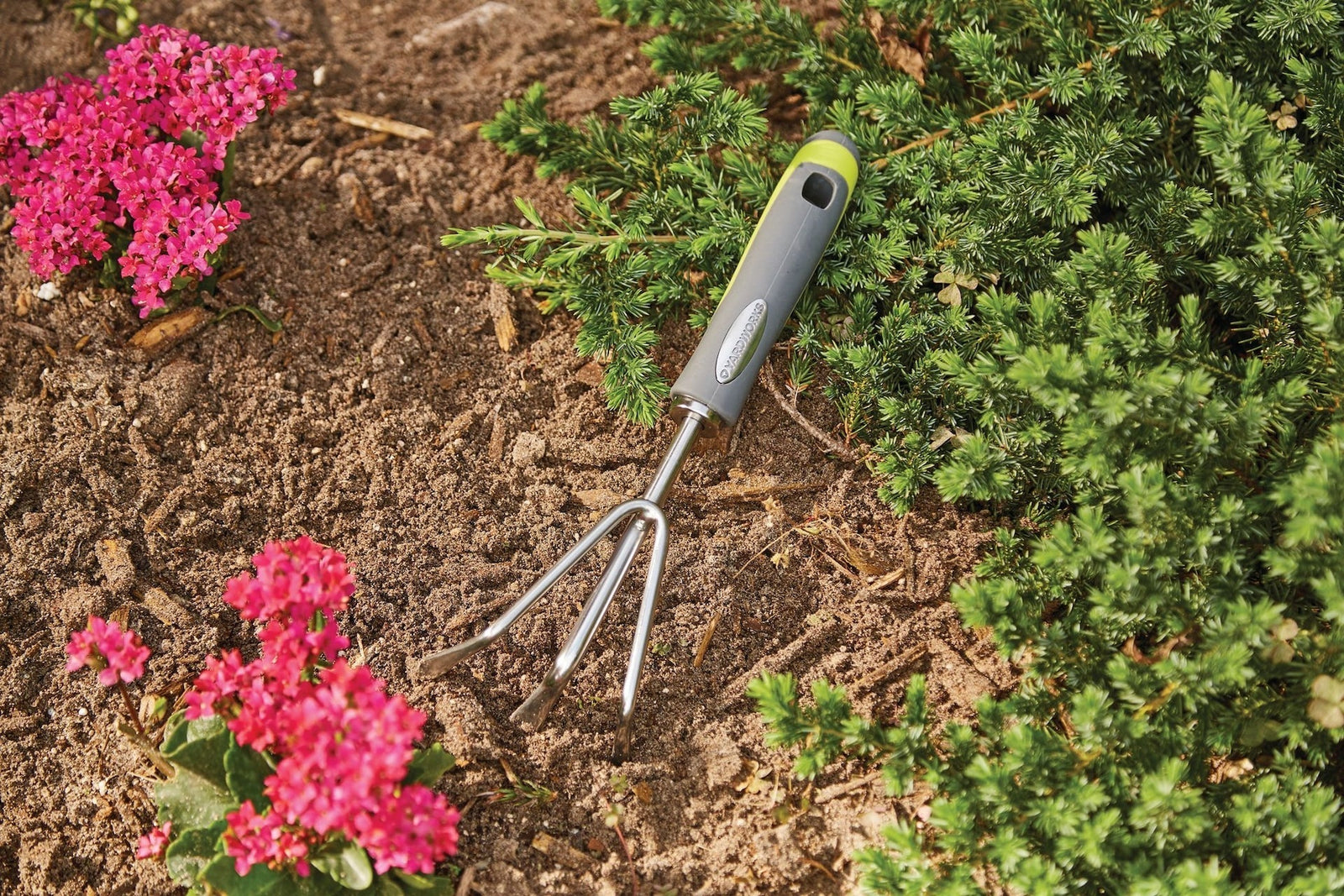 11-in Stainless-Steel Hand Cultivator with Rubber Handle K7I4 - product image 2