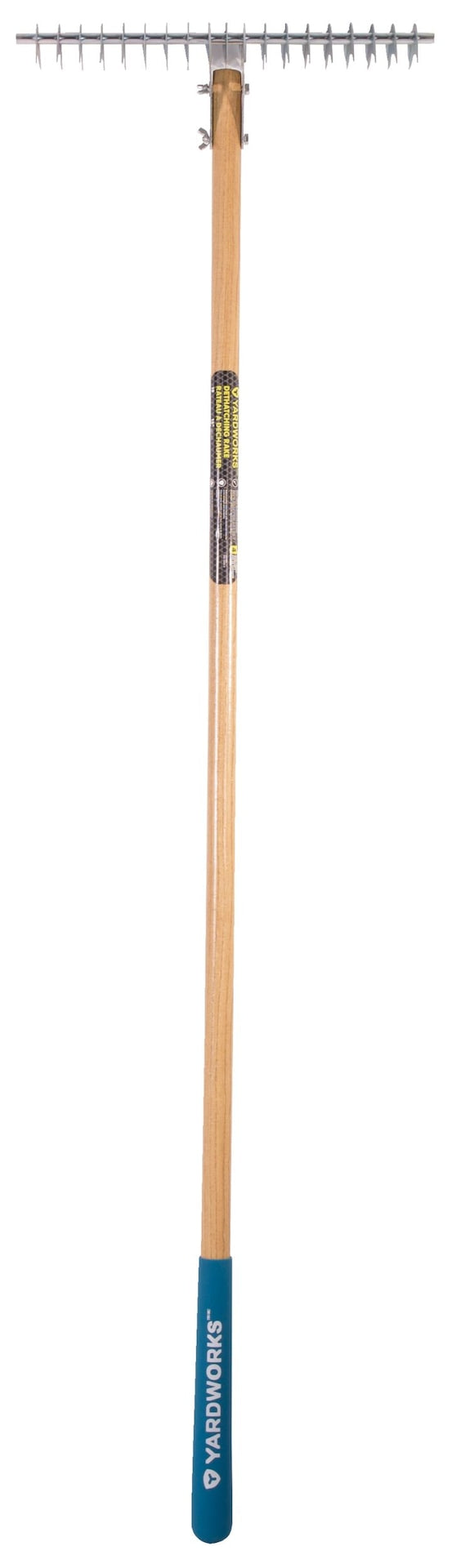 15-in Wide Metal 19-Tine Thatch Rake, 54-in Ash Wood Shaft C8H1 - product image 1