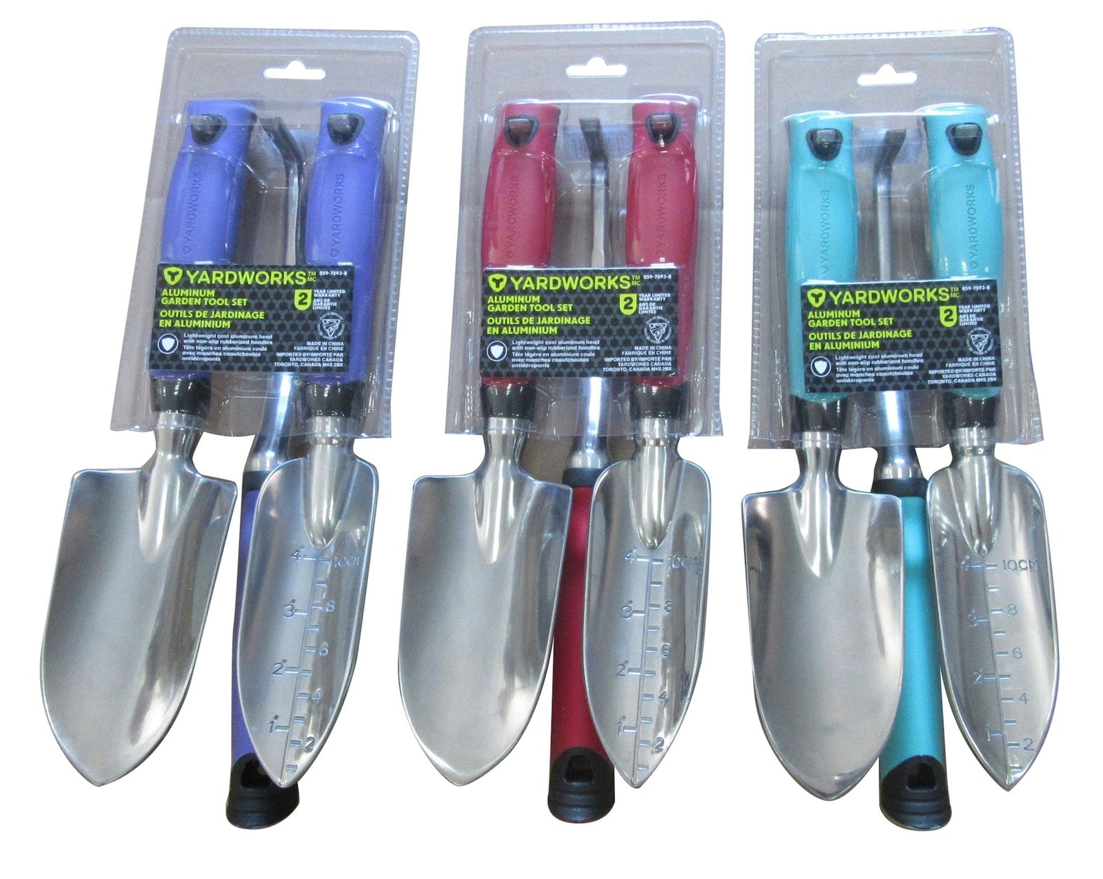 Aluminium Garden Tool Set with Rubber Handles, Assorted Colours, 3-pc L1P8 - product image 7