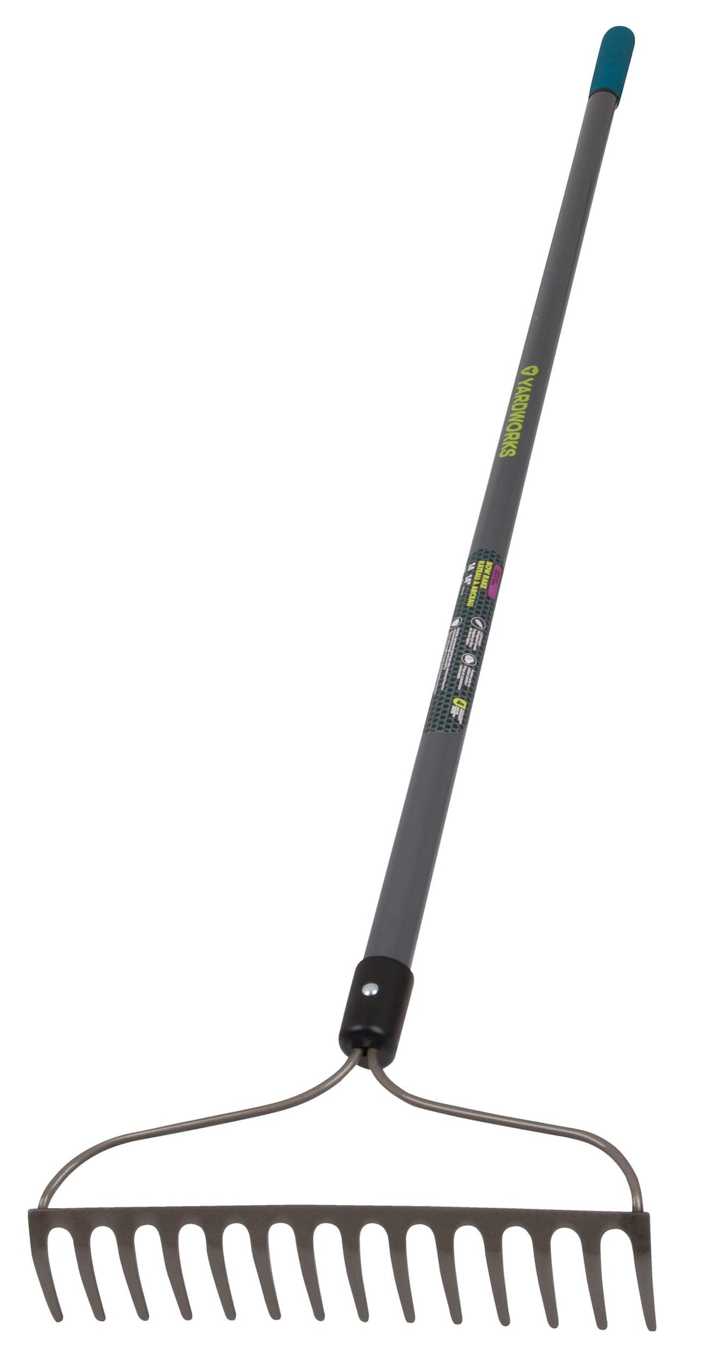 Metal 14-Tine L-Shaped Bow Rake, 60-in, Fibreglass Shaft O3B4 - product image 2