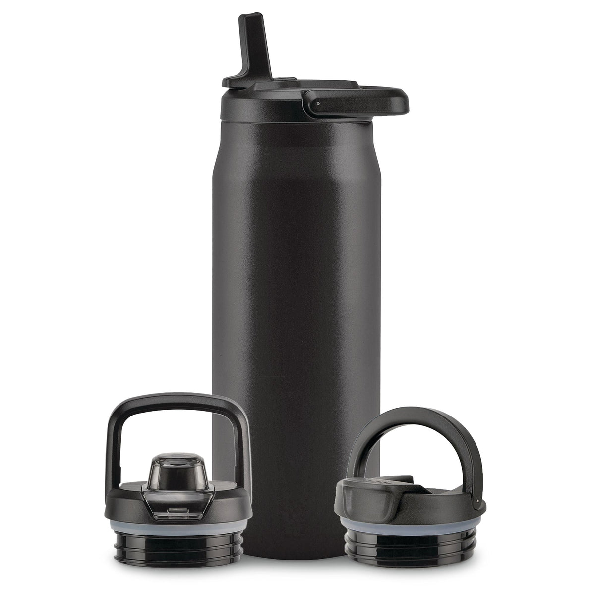 Core Vacuum Insulated Stainless Steel Bottle, 32-oz, Black, with Multi Lid M5X6 - product image 1