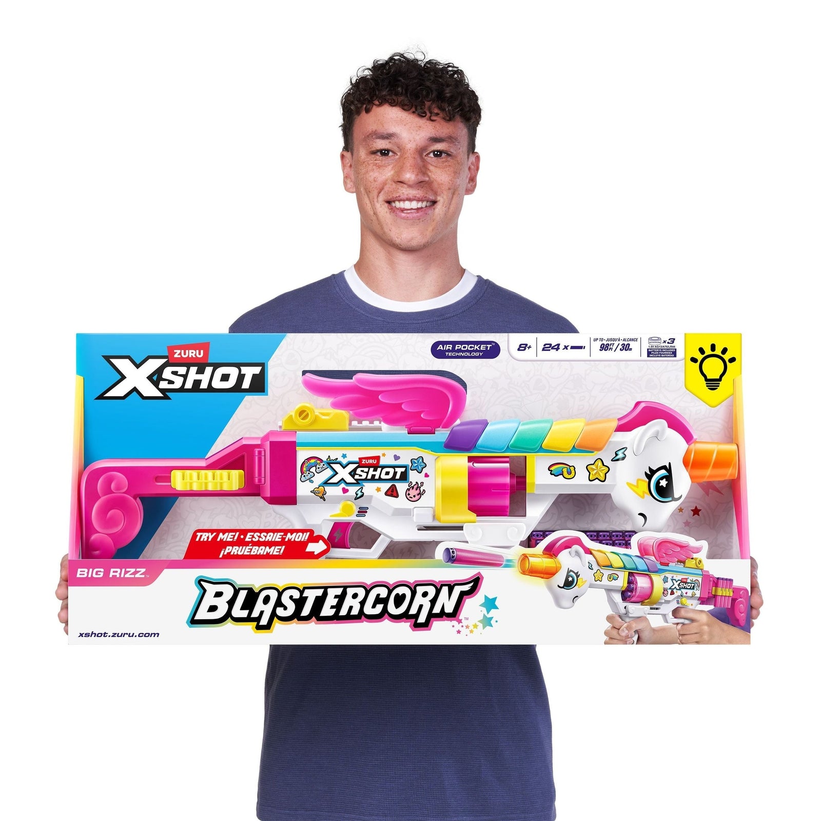 X-Shot Big Rizz Blastercorn Foam Dart Toy Blaster with 24 Darts K6F5 - product image 6