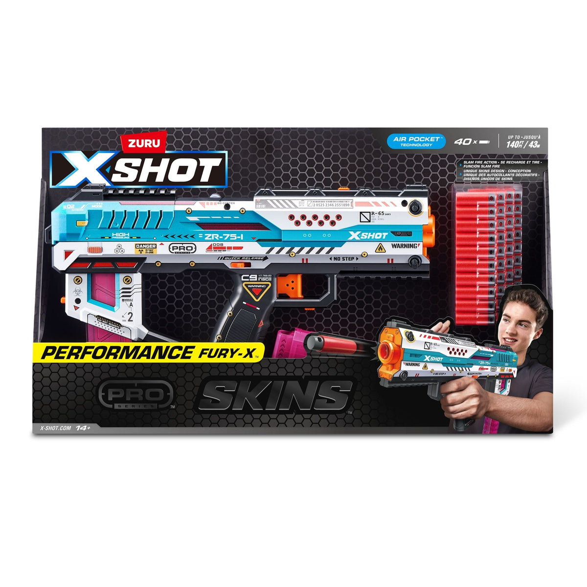X-Shot Performance Fury-X Dart Blaster with 40 Darts W7B1 - product image 1