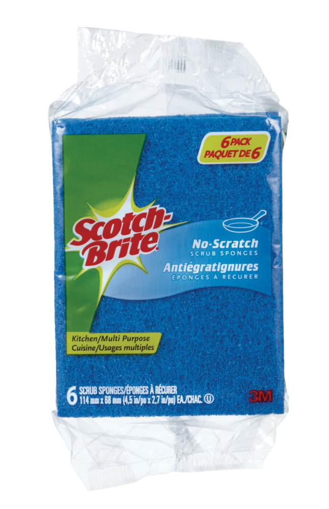 3M Scotch-Brite Non-Scratch All-Purpose Scrub Sponge, 6-pk R0H9 - product image 1