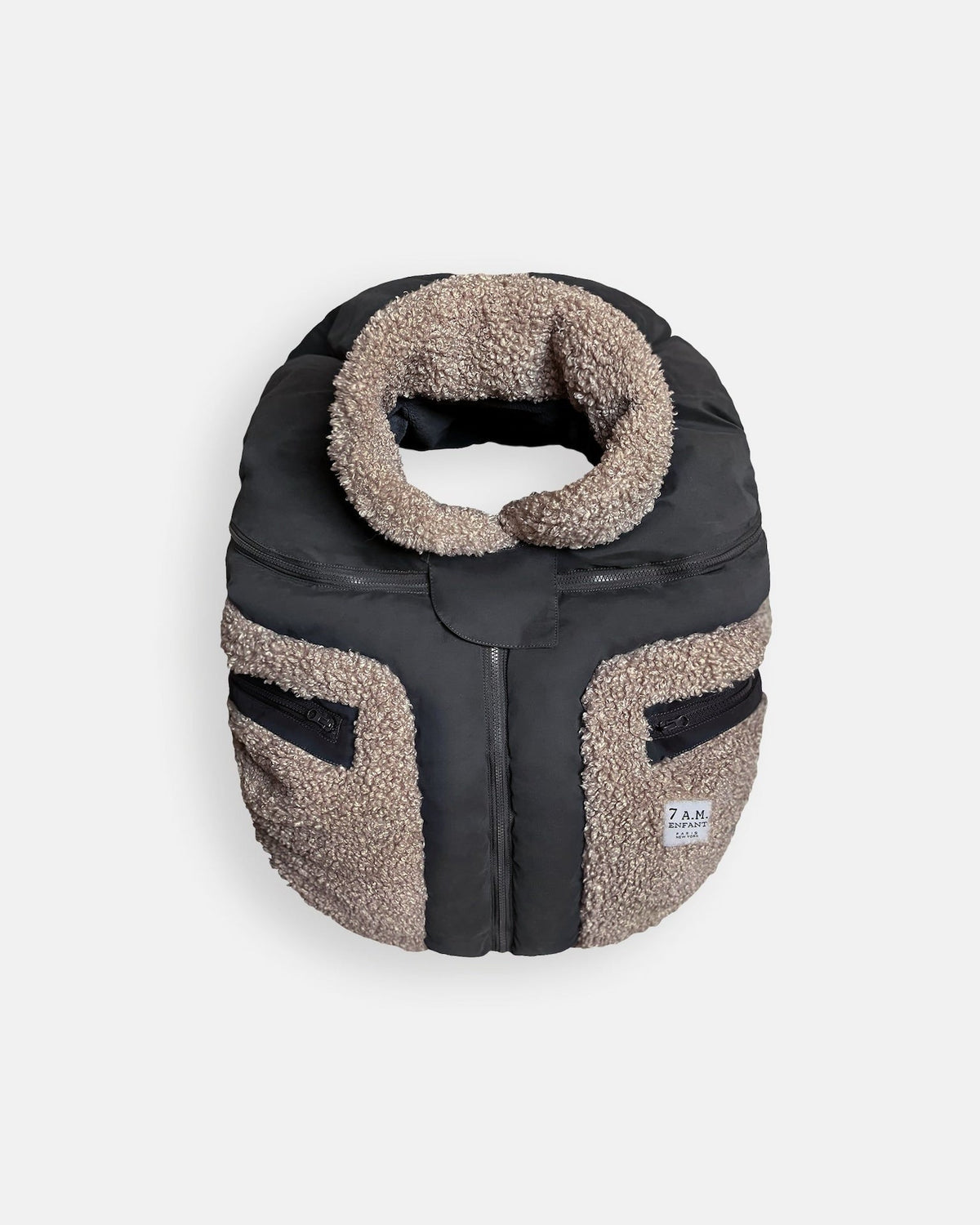 7AM Enfant Car Seat Cocoon - Black - Applique Oatmeal E5M7 - product image 1