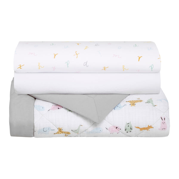 + Anais Alphabet Animals Bedding Set, 3-pc H8K6